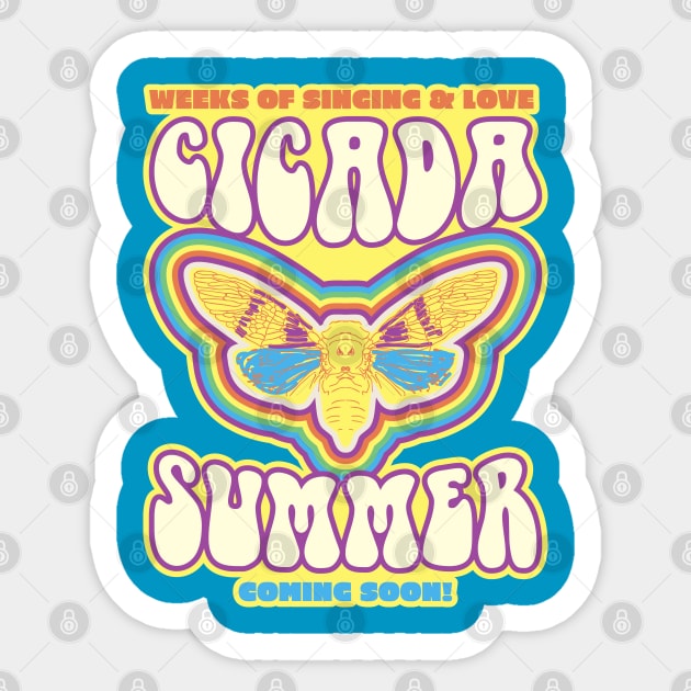 Cicada Summer Retro Vintage Art Meme Sticker by creative